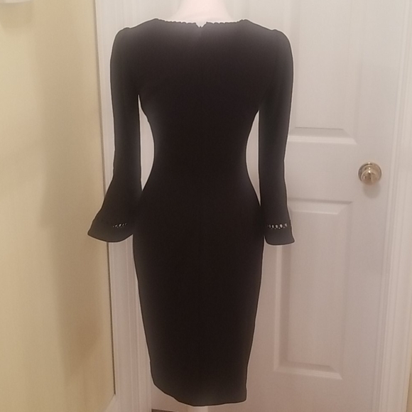 Black Calvin Klein bell sleeve dress 2 - Picture 4 of 5